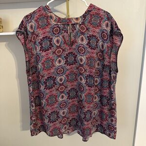 DR2 Multicolor Mandala Print Blouse